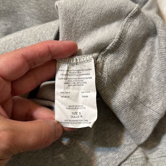 Motherhood Maternity S Gray Heather French Terry Cloth Cowlneck Sweatshirt - Picture 9 of 11